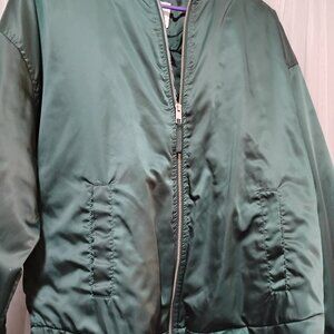 A New Day Green Bomber Jacket Womens Size Medium